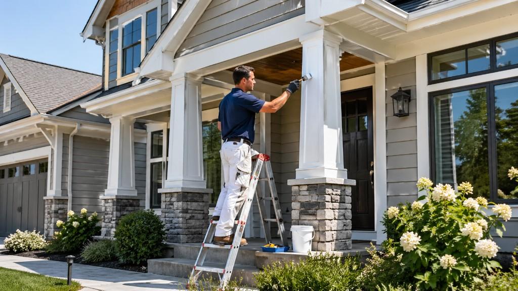 Exterior home repair project with siding and trim restoration in San Antonio